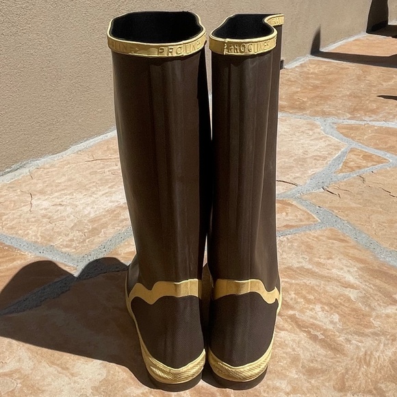 GUC Pro Line TruMaxx Rubber Boots for Men (Size: 10/Color: Brown & Cream) - Picture 8 of 16